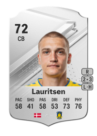 Rasmus Lauritsen Rare 72 Overall Rating