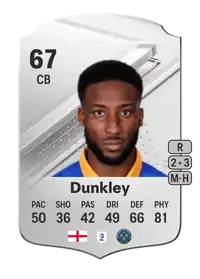 Chey Dunkley Rare 67 Overall Rating