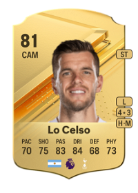 Giovani Lo Celso Rare 81 Overall Rating