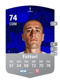 Federico Fattori CONMEBOL Sudamericana 74 Overall Rating