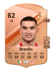 Anthony Breslin Rare 62 Overall Rating