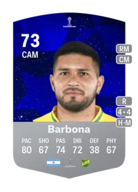 David Barbona CONMEBOL Sudamericana 73 Overall Rating