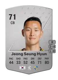 Jeong Seung Hyun Common 71 Overall Rating