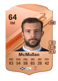 Paul McMullan Rare 64 Overall Rating