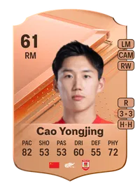 Cao Yongjing Rare 61 Overall Rating