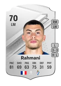 Yanis Rahmani Rare 70 Overall Rating