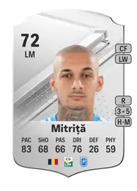 Alexandru Mitriță Rare 72 Overall Rating