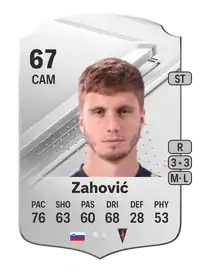 Luka Zahović Rare 67 Overall Rating