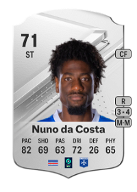 Nuno da Costa Rare 71 Overall Rating