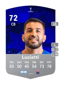 Brian Abel Luciatti CONMEBOL Sudamericana 72 Overall Rating