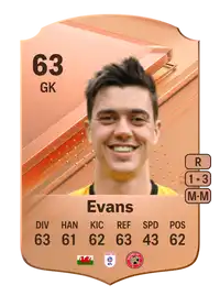 Owen Evans Rare 63 Overall Rating