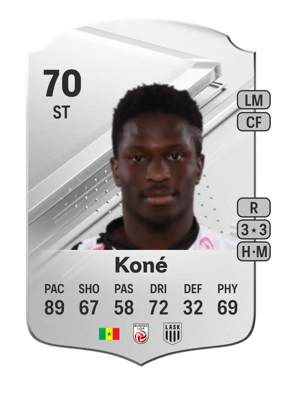 Moussa Koné Rare 70 Overall Rating