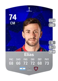 Jalil Elías CONMEBOL Sudamericana 74 Overall Rating