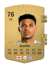 James Justin Common 76 Overall Rating