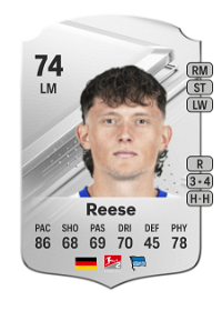 Fabian Reese Rare 74 Overall Rating