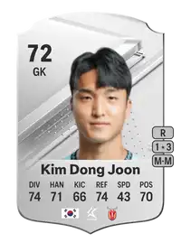 Kim Dong Joon Rare 72 Overall Rating