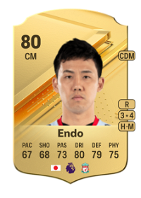 Wataru Endo Rare 80 Overall Rating