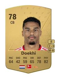 Danilho Doekhi Common 78 Overall Rating