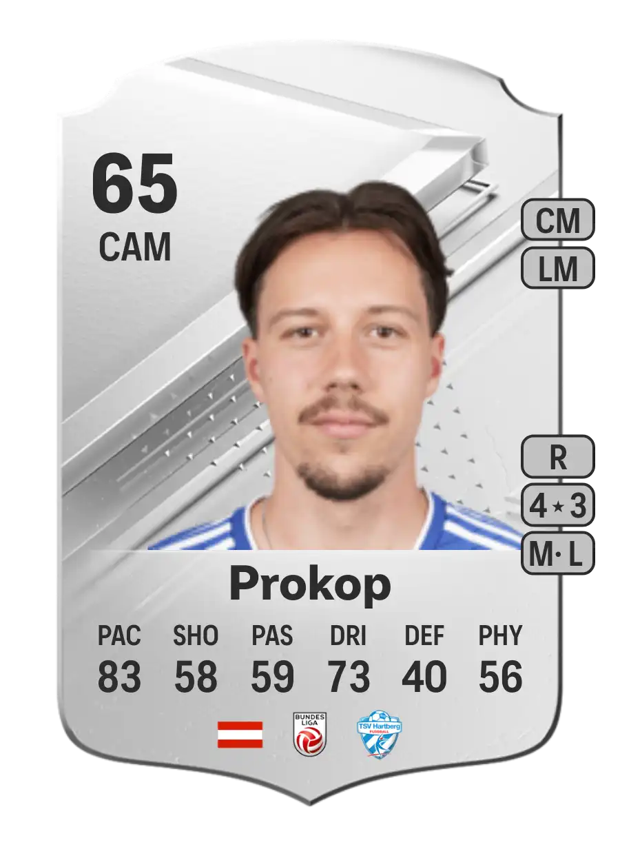 Dominik Prokop Rare 65 Overall Rating