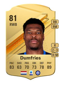 Denzel Dumfries Rare 81 Overall Rating
