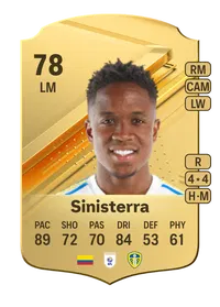 Luis Sinisterra Rare 78 Overall Rating