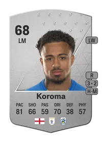 Josh Koroma Common 68 Overall Rating