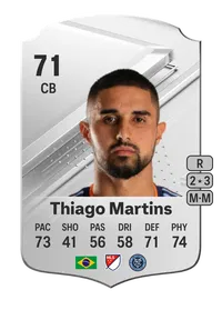 Thiago Martins Rare 71 Overall Rating