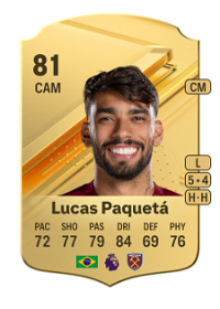 Lucas Paquetá Rare 81 Overall Rating