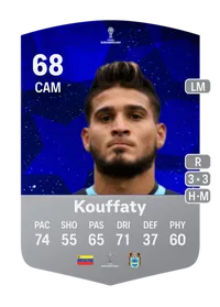 Jacobo Kouffaty CONMEBOL Sudamericana 68 Overall Rating