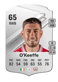 Corey O'Keeffe Rare 65 Overall Rating