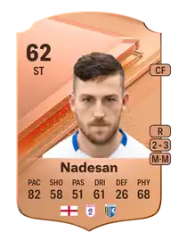 Ashley Nadesan Rare 62 Overall Rating