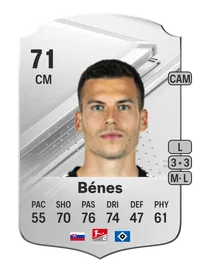 László Bénes Rare 71 Overall Rating