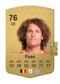 Wout Faes Common 76 Overall Rating