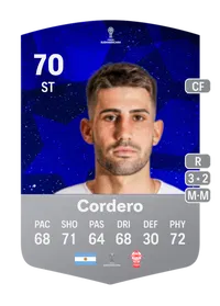 Nicolás Cordero CONMEBOL Sudamericana 70 Overall Rating