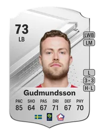 Gabriel Gudmundsson Rare 73 Overall Rating