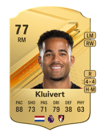 Justin Kluivert Rare 77 Overall Rating