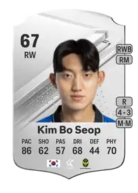 Kim Bo Seop Rare 67 Overall Rating