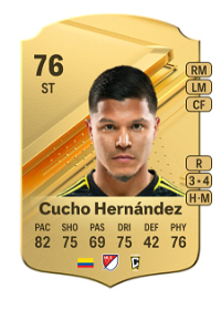 Cucho Hernández Rare 76 Overall Rating