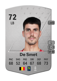 Thibault De Smet Common 72 Overall Rating