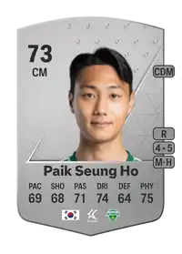 Paik Seung Ho Common 73 Overall Rating