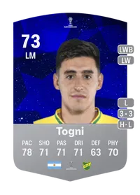 Gastón Togni CONMEBOL Sudamericana 73 Overall Rating