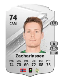 Kristoffer Zachariassen Rare 74 Overall Rating