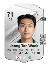 Jeong Tae Wook Rare 71 Overall Rating