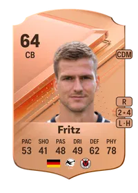 Moritz Fritz Rare 64 Overall Rating