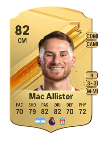 Alexis Mac Allister Rare 82 Overall Rating