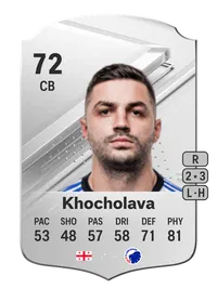 Davit Khocholava Rare 72 Overall Rating