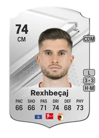 Elvis Rexhbeçaj Rare 74 Overall Rating