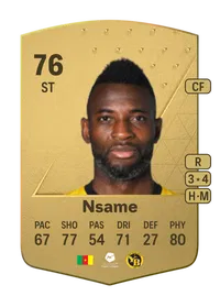 Jean-Pierre Nsame Common 76 Overall Rating