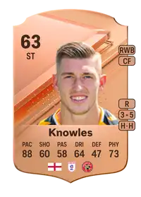 Tom Knowles Rare 63 Overall Rating