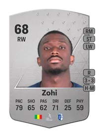 Kévin Zohi Common 68 Overall Rating